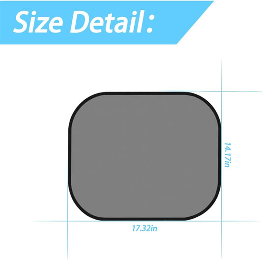 2 Pack Universal Car Window Shade, Cling Sunshade - Sun, Glare and UV Rays Protection for Your Child - Baby Side Window Car Sun Shades, Blocks Over 98% of Harmful UV Rays (Large)