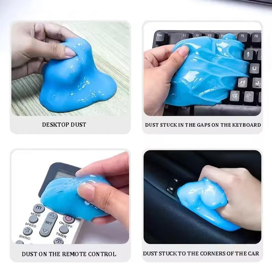 Gunk Grabber Car Cleaning Gel – Reusable Detail Slime Putty for Car Interior, Air Vents, Dashboard & Cup Holders – Dust Cleaning Gel for Keyboard, Electronics & Office – Non-Sticky Auto Detailing Tool