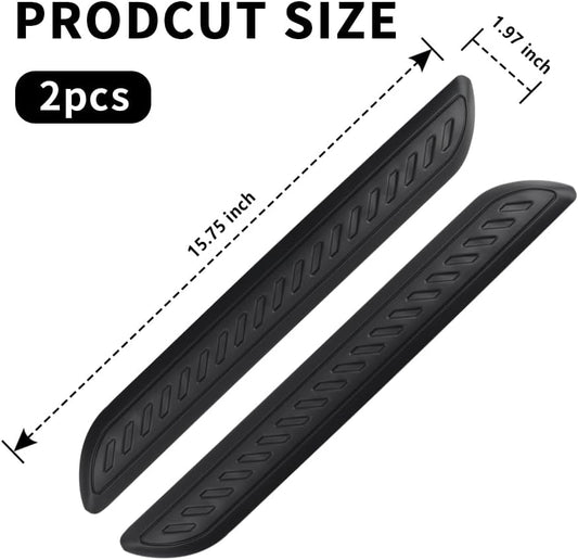 2PCS Rubber Car Bumper Guard,Anti-Collision Anti-Scratch Car Rear Bumper Protector Strip,Universal Car Bumper Protector Guard Car Exterior Accessories for Cars Trucks SUVs (Black)