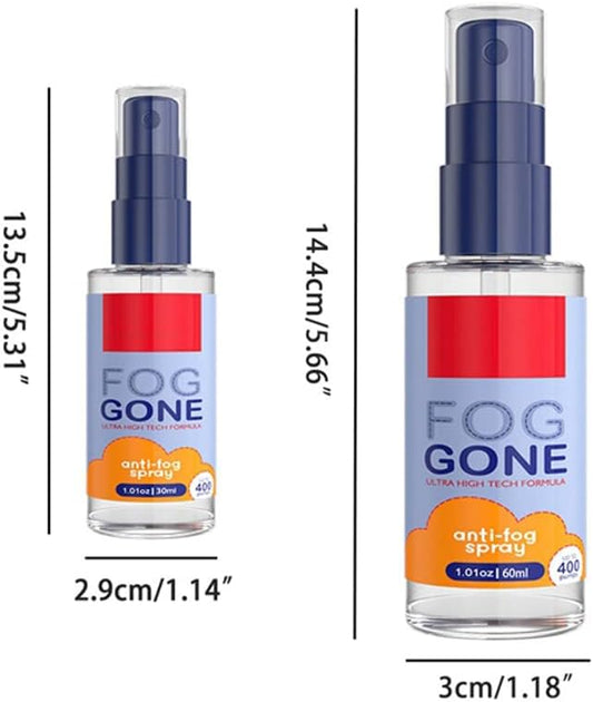 SEADEAR Anti Fog Spray 60ml/30ml Spectacle Lens Anti-Fog Spray Car Windshield Window Rainy Weather Defogging Spray Cleaning Spray for Mirrors Glass