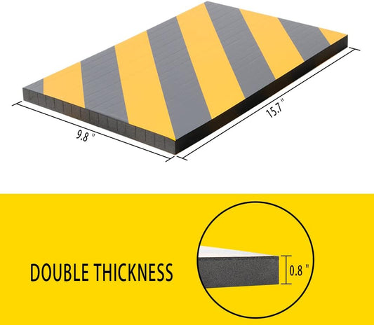 Garage Wall Protector Foam Wall Column Guard for Parking Garages - Reflective Edge Protector - 4 Pack Pole Guard - Wall Edge and Bumpers Guards