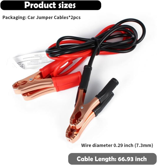 67" 150A Car Jumper Cables Heavy Duty,Automotive Battery Jumper Cables with Anti-Slip Alligator Clips,Essential Jumpers Cable Kit as Emergency Roadside Assistance Tool