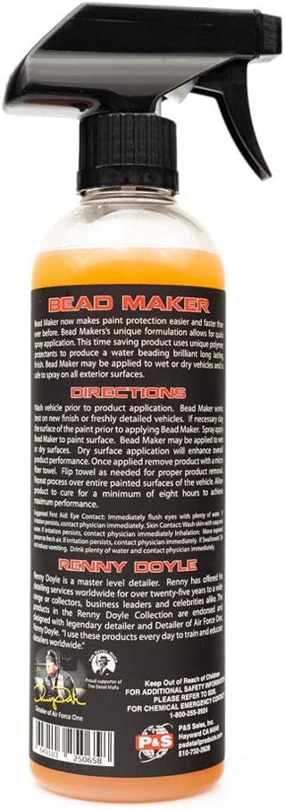 P&S Bead Maker Paint Sealant – Easy Spray & Wipe Protectant for Cars, Boats & RVs – Hydrophobic Gloss & UV Protection – Safe for All Surfaces - 1 Gallon