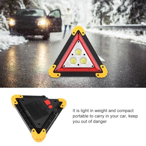 30W Multifunction Car Breakdown Emergency Safety Triangle Stop Sign with Red LED Warning Light
