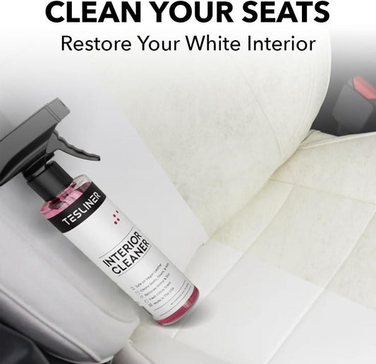 Tesla Seat Cleaner & Stain Remover, Interior Cleaner for Black & White Vegan Leather, Interior Cleaning Products | Tesla Model Y Juniper Accessories 2026, Tesla Model 3 Accessories, S, X, Cybertruck