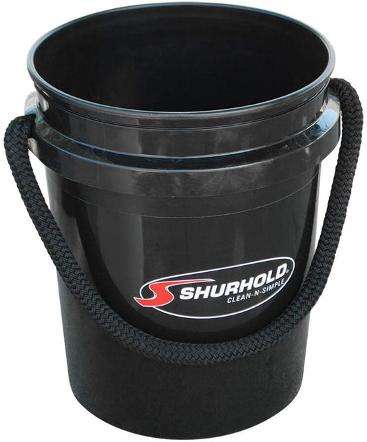SHURHOLD 3.5 Gallon Heavy Duty World's Best Rope Handle Molded Plastic Bucket, for Boats, Cleaning, Fishing, Storage, and Refuse - White