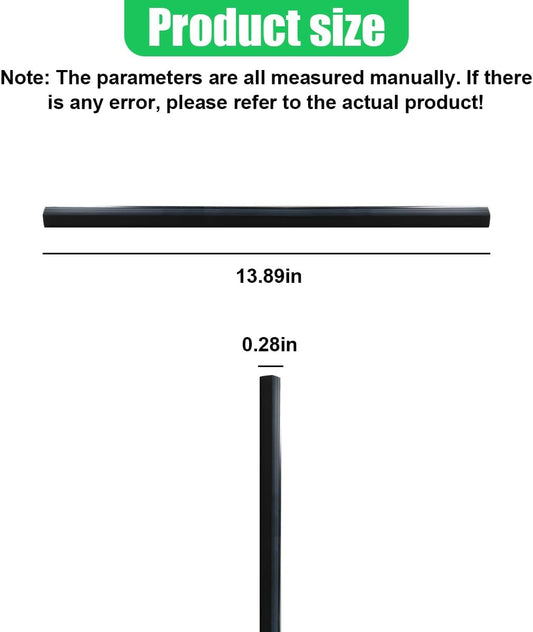 Car Rubber Side Window Wiper Blade, Multi-Function 14" Auto Door Glass Insert Wiper Strips, Universal Waterproof Automotive Window Gap Filler Accessories for Cars, Trucks, SUVs (2PCS)