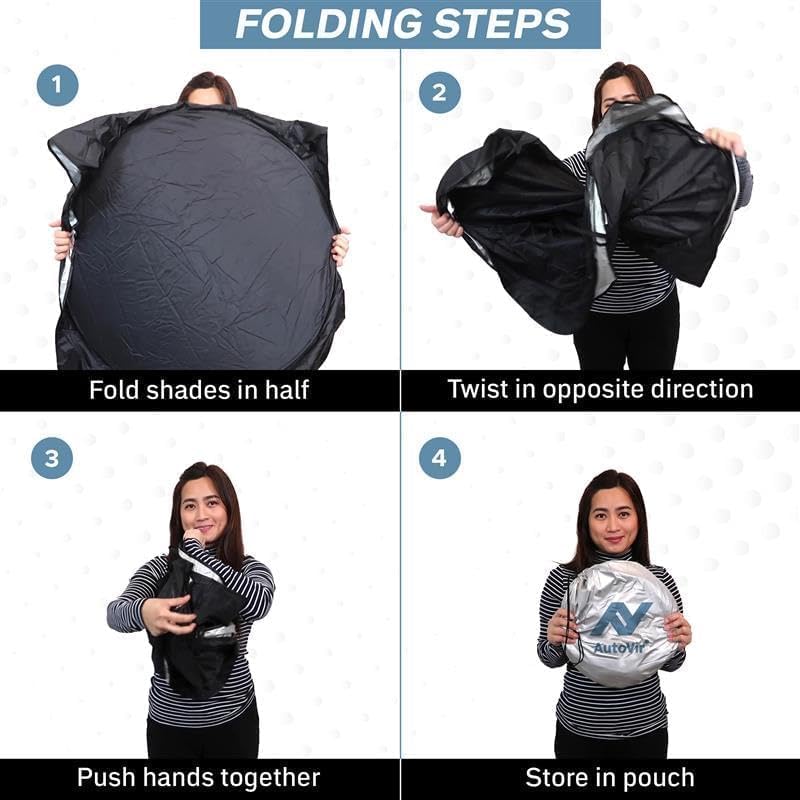 Autovir Sun Shade for Car Windshield - Medium