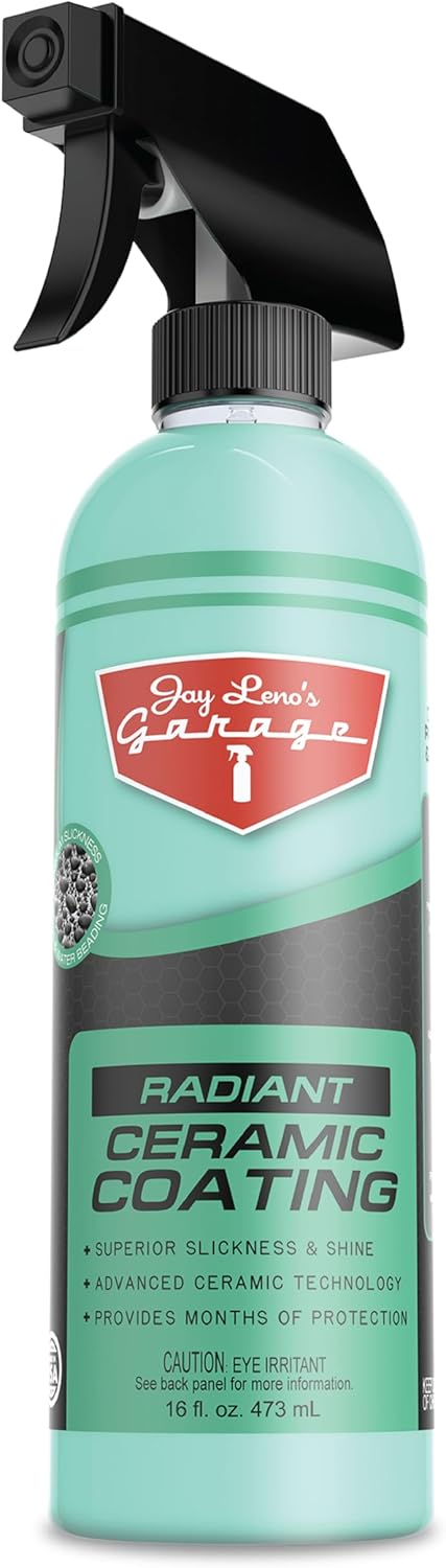 Jay Leno's Garage Radiant Ceramic Coating Cars and Trucks, Easy-to-Apply Long-Lasting Ceramic Coat Protection, Enhances Shine and Gloss