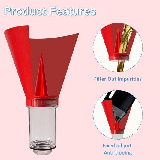 Threaded Oil Funnel with Filter Screen for Toyota, Engine Oil Change Tool for Toyota,Lexus,Scion,Camry,Corolla,RAV4,Tacoma,Highlander,Sienna,Tundra,RX350