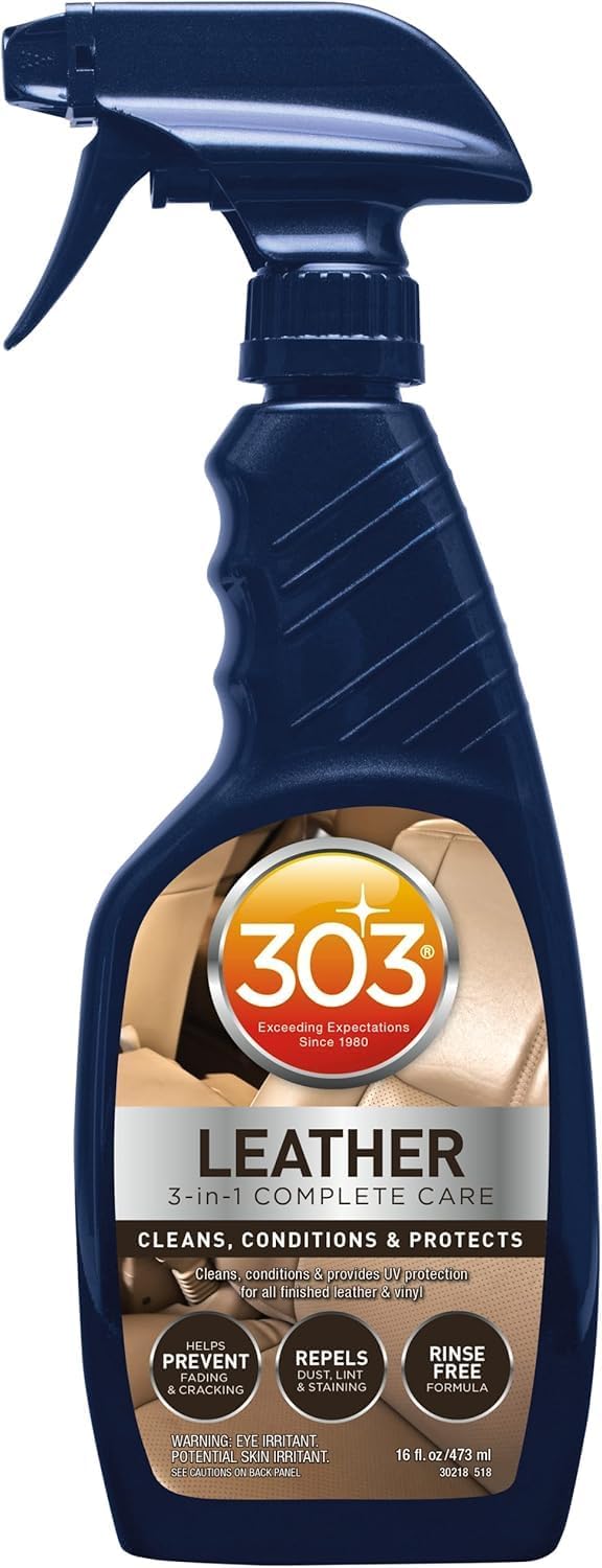 303 Products Automotive Protectant Spray, UV Protection for Car Interior & Exterior – Protects Vinyl, Plastic & Rubber, Repels Dust & Dirt, Matte Finish, 16 oz