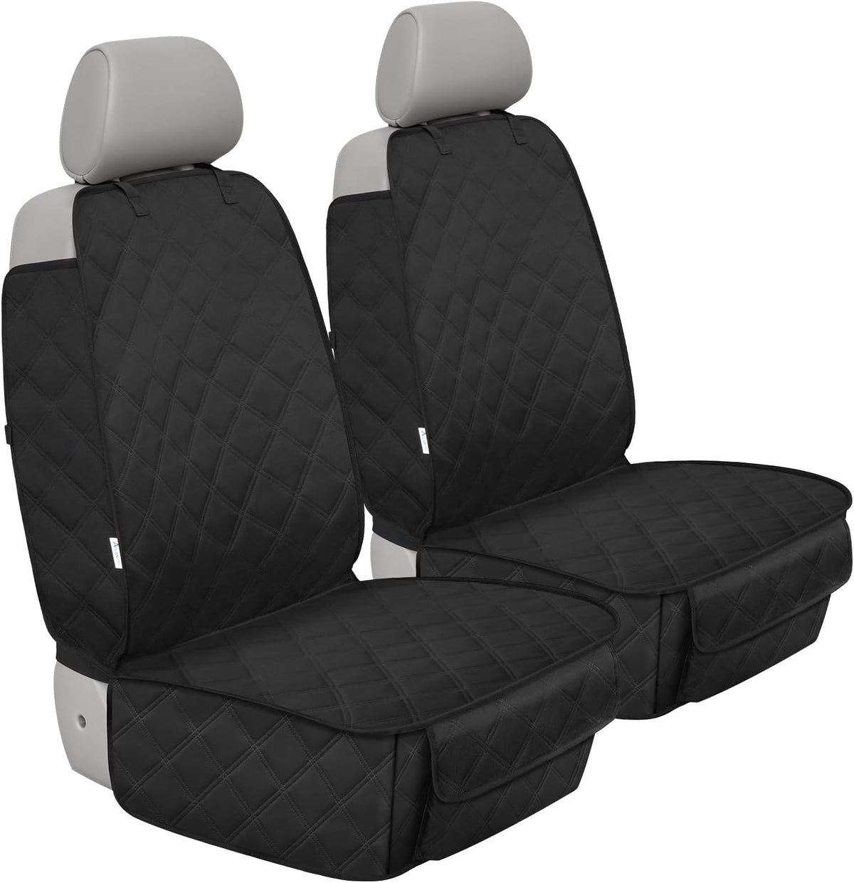 ALLANSING Front Seat Cover for Dogs with Side Flaps, Heavy Duty 900D Waterproof Seat Protector, Protects from Dirt & Scratches, for Pets & Daily Use, Fits Cars SUV Trucks Minivans (2-Pack)