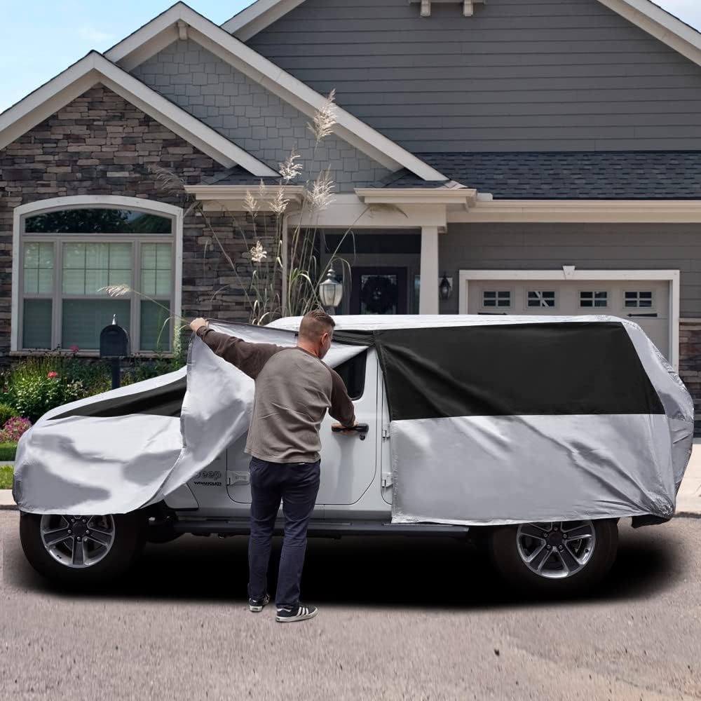Titan Premium Multi-Layer PEVA Car Cover for Compact SUV 170-187". Waterproof, UV Protection, Anti-Scratch Protective Lining, Driver-Side Zippered Opening. Fits Rav4, Rogue, CR-V and More.