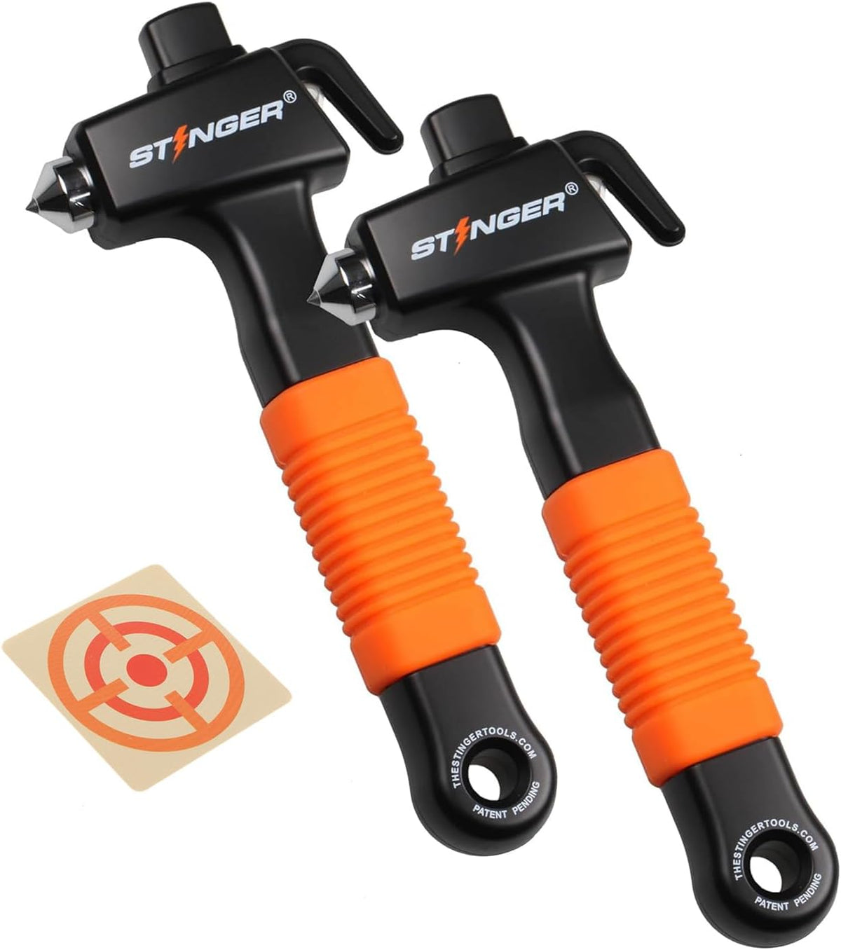 Stinger Super Duty Car Emergency Escape Tool, Hardened Carbon Steel Vehicle Safety Hammer, Spring Loaded Window Breaker, Razor Sharp Seat Belt Cutter, Auto Accident Life-Saving Rescue Tool (Orange)