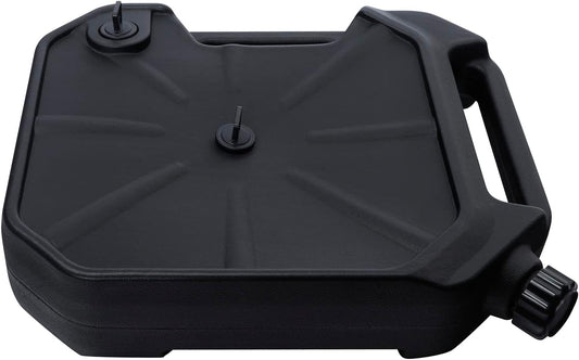 XFMT Oil Drain Pan 10 Quart Low Profile Oil Drain Container for Oil Change, Panel Groove Design, with Portable Handle & Sealing Caps, Universal Fit For Motorcycle Car ATV