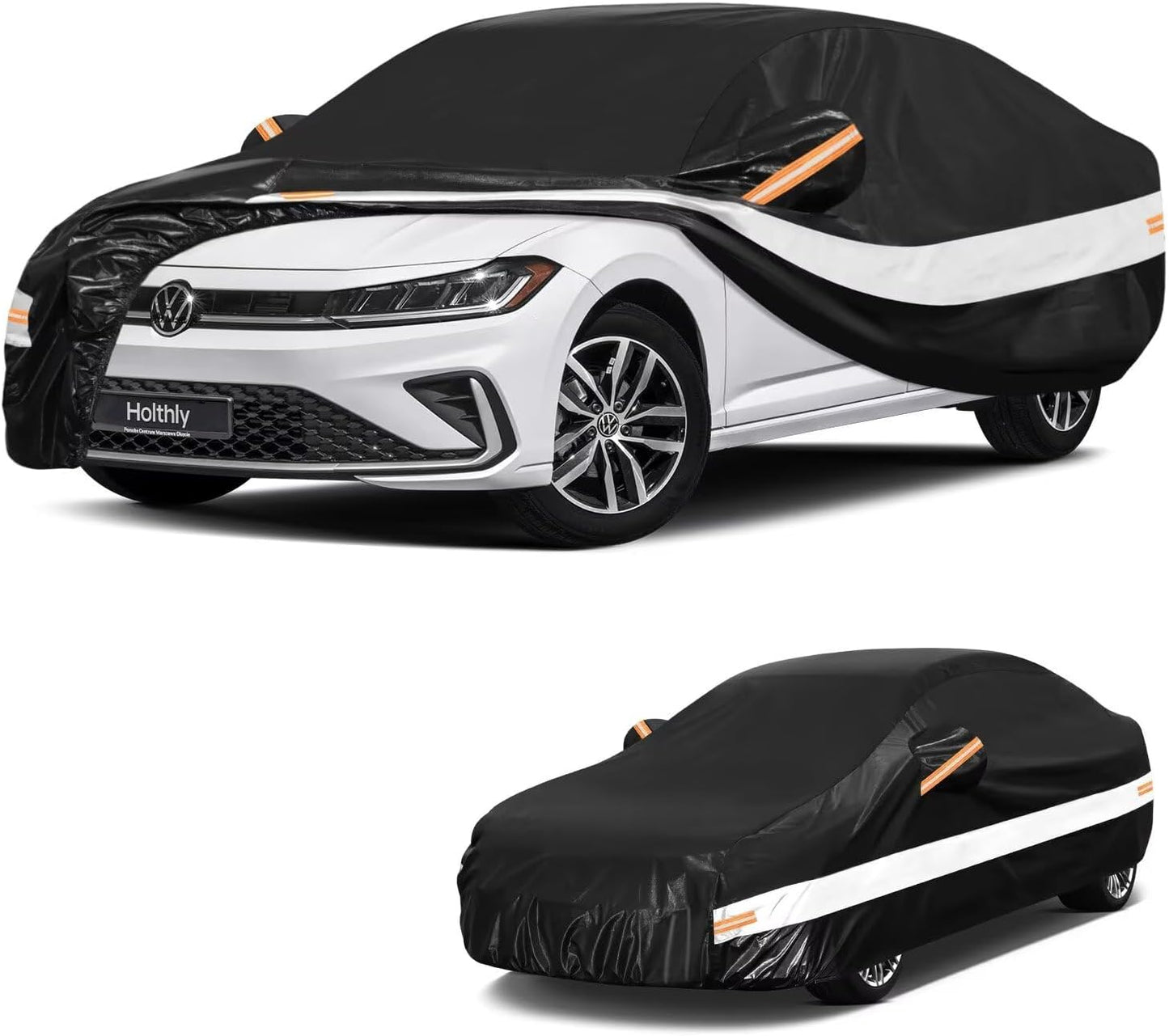 10 Layers Car Cover Custom Fit for Mercedes Benz C Class C250 C300 C43 C63 (1993-2026), Waterproof All Weather for Automobiles, Outdoor Full Cover Sun Dust Rain Protection with Cotton. Black - Colors B
