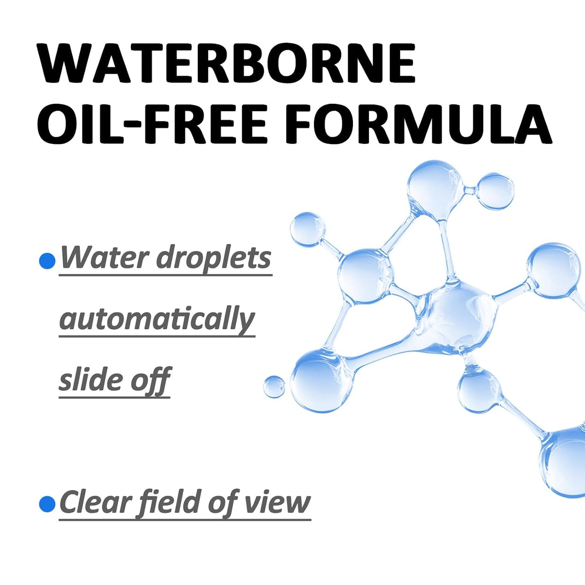 Glass Coating Spray for Car Windshield - Long-Lasting Hydrophobic Protection, Prevent Fogging, UV Shield - Improves Visibility in Rain & Snow - Easy to Apply