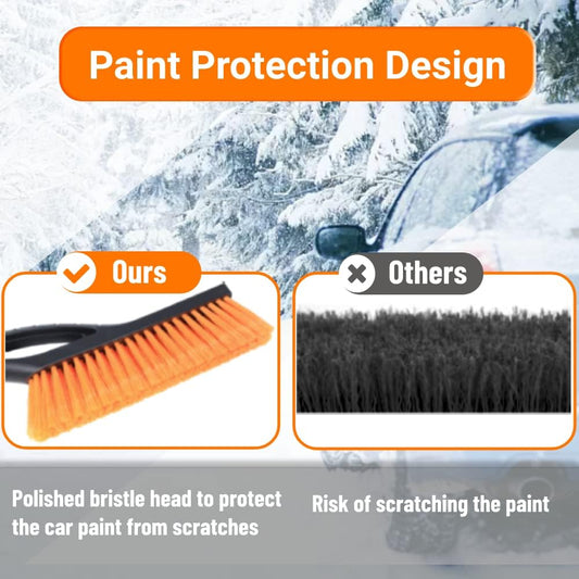 27" Snow Brush and Ice Scrapers for Car Windshield, Car Accessories for Men Detachable Snow Scrapers with Ergonomic Foam Grip for Cars, Trucks, SUVs