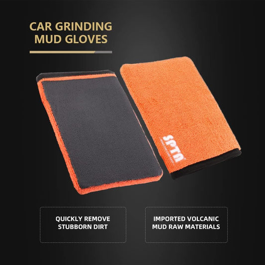 SPTA Clay Mitt, Pro Medium Grade Clay Bar Infused Mitt, Car Detailing Glove Quickly Removes Debris from Your Paint, Glass, Wheels, & More -CB306