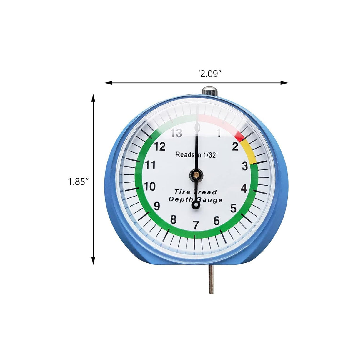 Tire Tread Depth Gauge, Reads in 1/32 inch increments, for Motorcycle, car,Truck and Bus