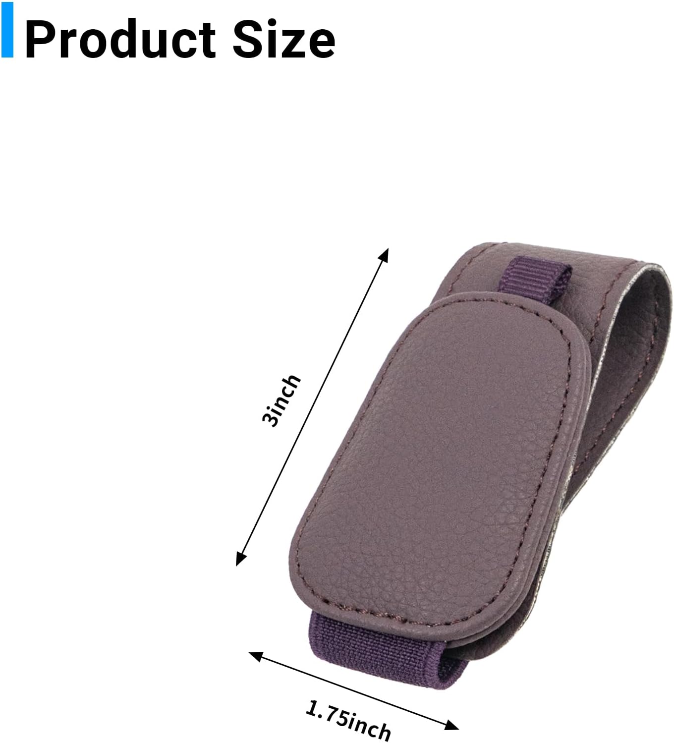 Yuoyar 2 Packs Magnetic Sunglass Holder for Car Visor (Grey) | Magnetic Interior Car Accessories