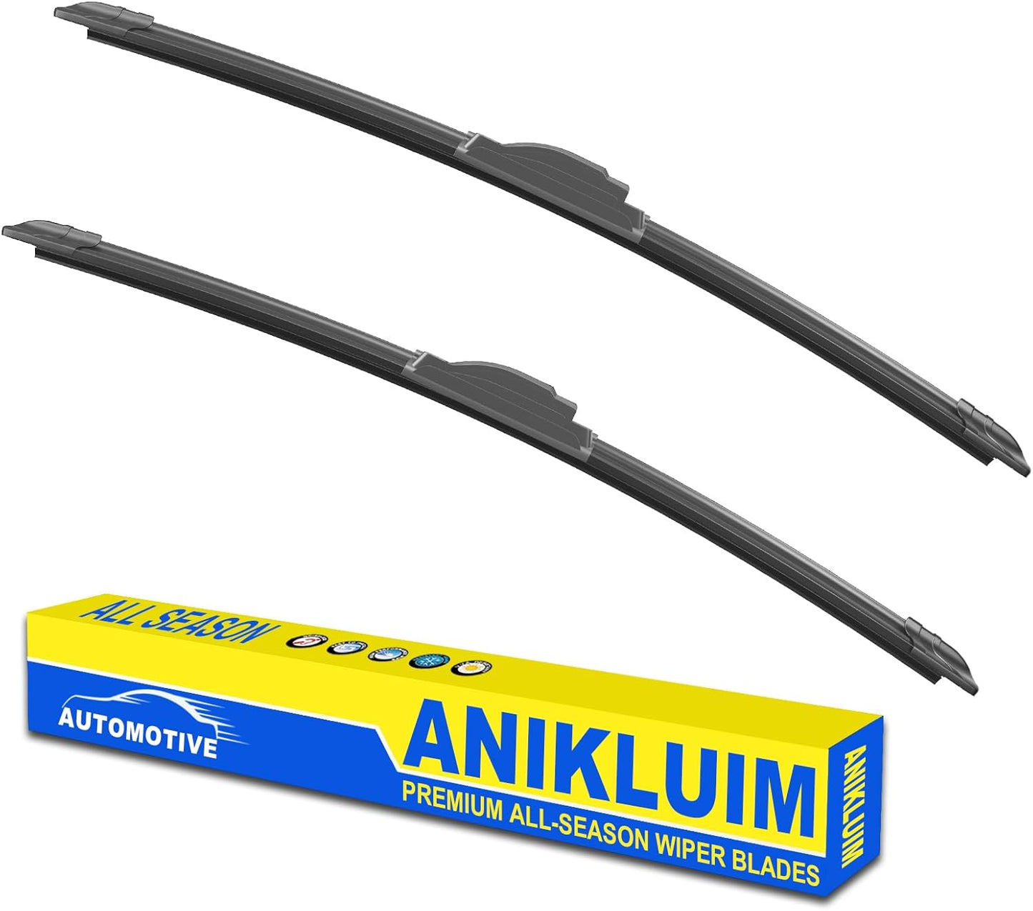 ANIKLUIM® 28"+28" Wiper Blades with 16" Rear Wiper Blade Set Replacement for 1996-2007 Caravan Town & Country Windshield Wipers Original Factory Quality (Pack of 3) - Colors B