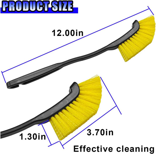 Car Wheel Cleaning Brush, Hard Bristle Automotive Tire Detailing Brushes, Multifunctional Vehicle Crevice Scrub Brush, 12'' Car Interior Washing Tool for Home (1PC)