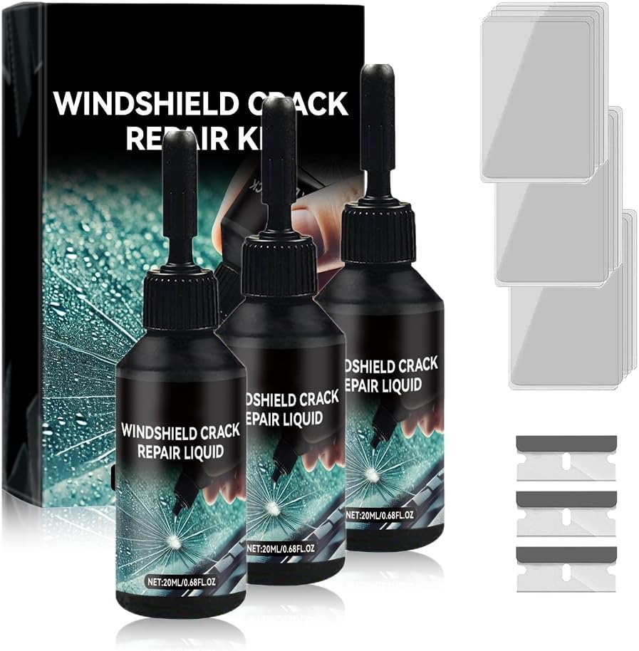 YAUNJI Windshield Chip Repair Kits, 2026 Upgraded Cracked Windshield Repair Kit for Car Chips and Cracks, Universal Cracks Gone Glass Saver Kit Must-Have for Vehicle Most Cars (1)
