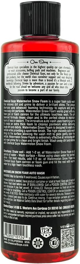 Chemical Guys Car Wash Soap for Foam Cannon or Bucket, Honeydew Snow Foam Car Wash Soap for Trucks, Motorcycles, RVs & More, Super Suds, Honeydew Scent - 128 oz (1 Gallon)