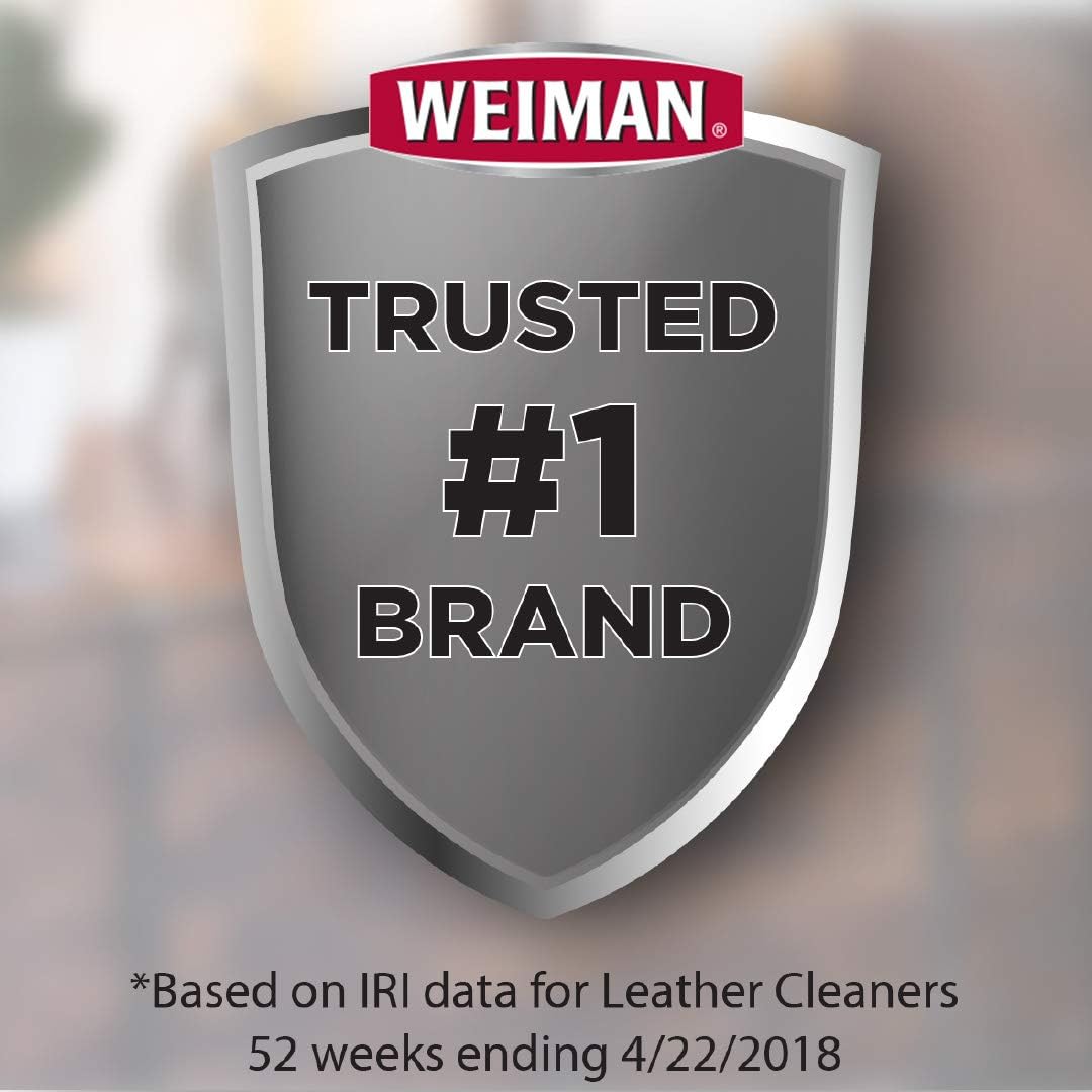 Weiman 3 in 1 Deep Leather Cleaner & Conditioner Cream - Restores Leather Surfaces - Use on Leather Furniture, Car Seats, Shoes, Bags, Jackets, Saddles