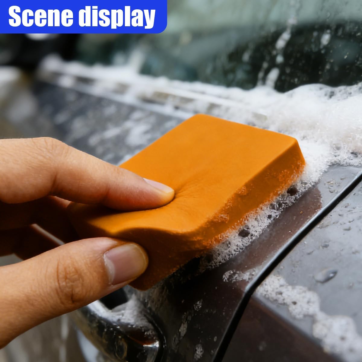 4PCS 400g Car Mud Bar, No Scratch Universal Magic Mud Bar Kit with Adsorption Capacity, Automotive Glass Detailing Clean Accessories for Car, SUV, RV, Truck Washing