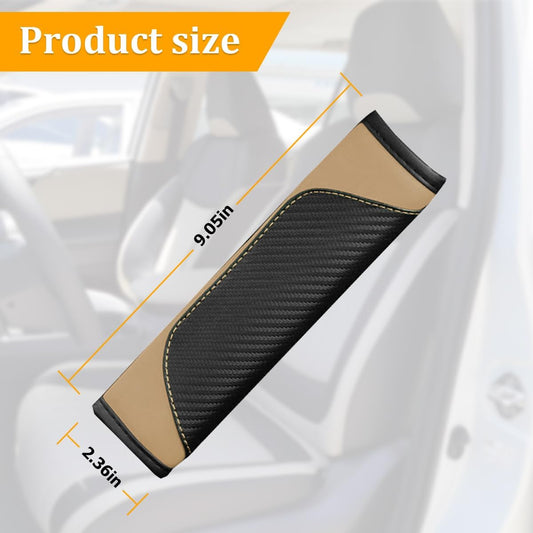 Osilly 2PCS Car Seat Belt Cover, Carbon Fiber Seatbelt Shoulder Protection, Soft Car Seat Belt Strap Cushion Protect Your Neck and Shoulder, Car Accessories Seat Belt Pad for Car Truck (Red)