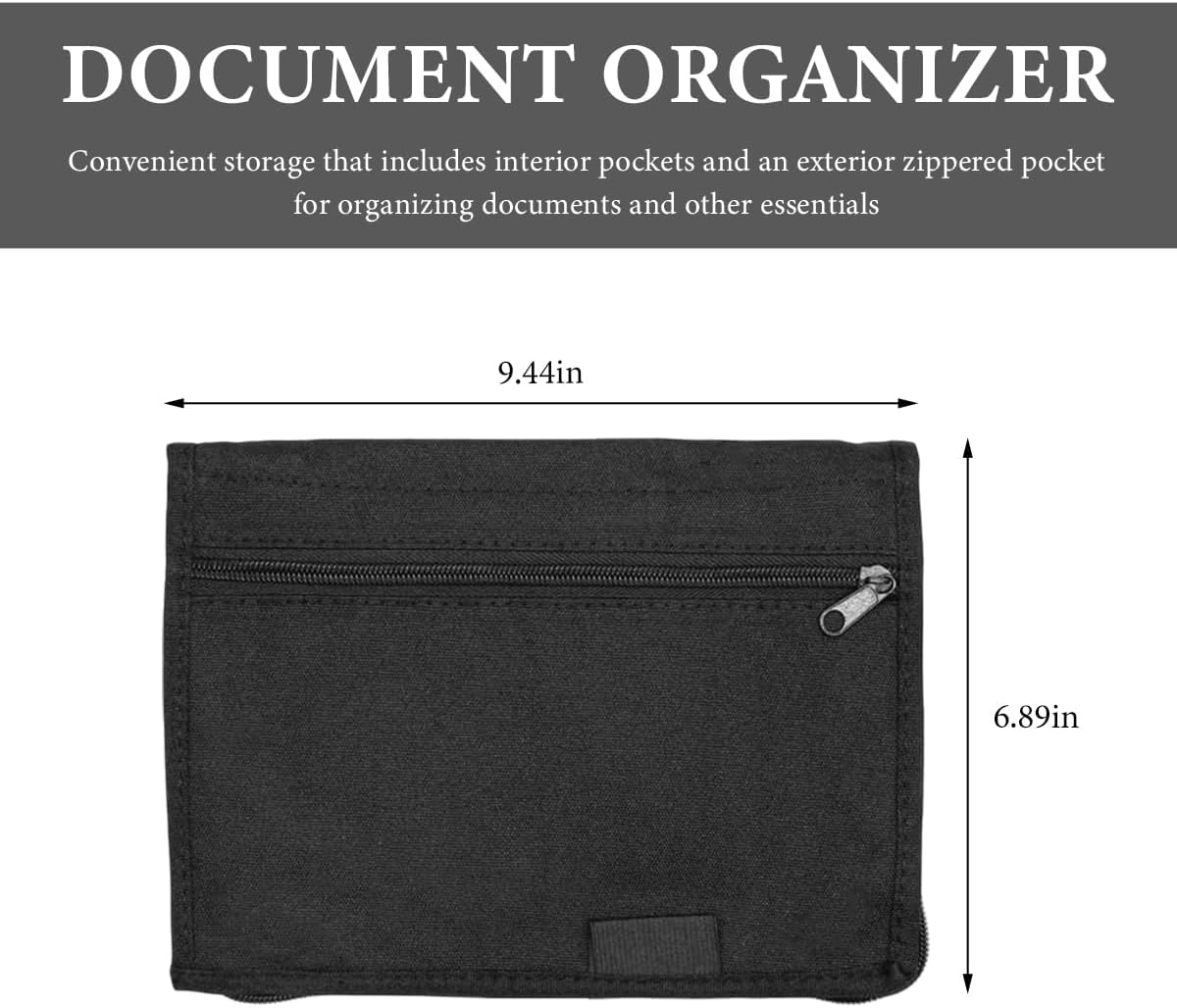 Car Registration and Insurance Holder, Glove Box Compartment Document Holder Owner Manual Case, Soft Zippered Pouch Multi-Pocket Glove Bag for Auto Insurance License Cards