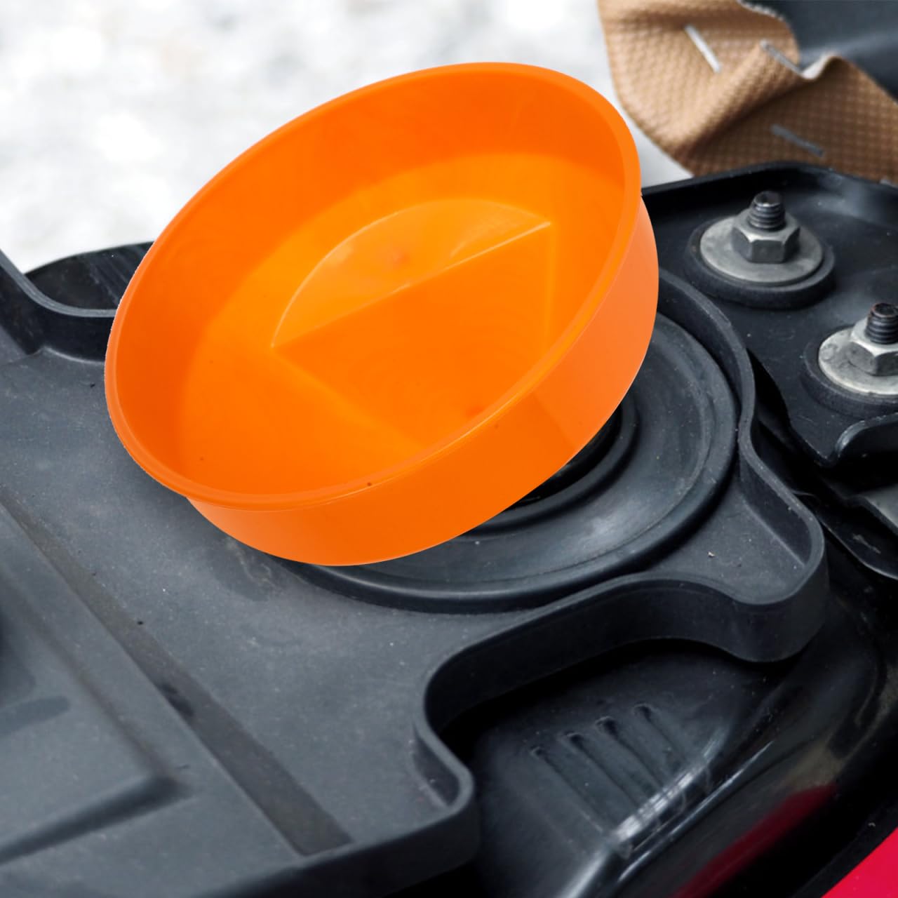 2pcs Filler Funnel 02562 Lubeo 6” Funnel Offset Transmission Oil Large Plastic Automotive s Large Strainer Transmission Fluid Flexible Vehicle Abs