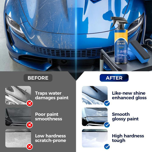 Quick Effect Car Coating Spray, Waterless Wash & Polish, Car Coating Spray for Shine & Protection, Quick Acting Paint Protection and Glass Cleaner (2pcs)