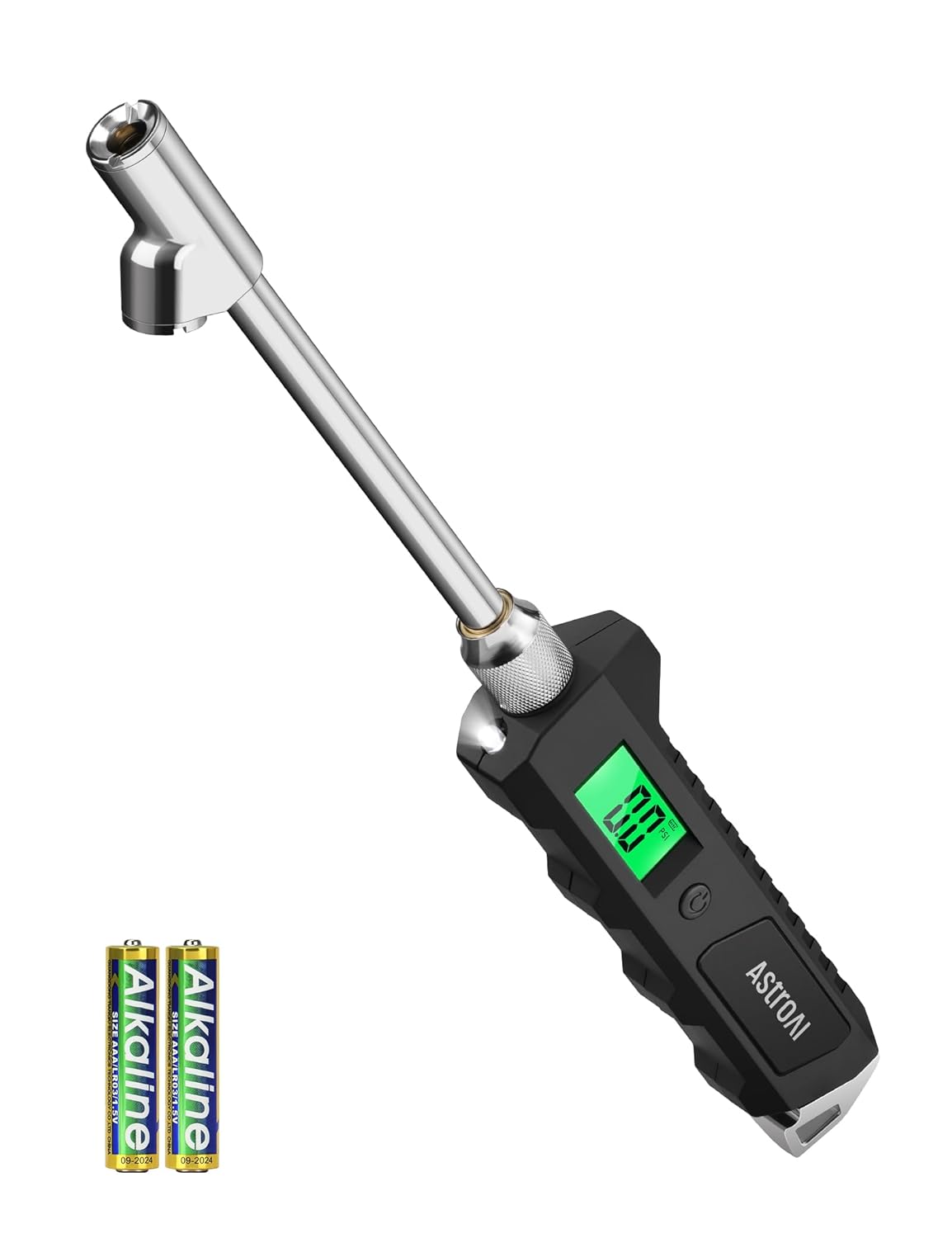 AstroAI Heavy Duty Digital Tire Pressure Gauge 0-230 PSI Calibrated to ANSI B40.7 Grade 2A (0.5%) with Backlit LCD & Flashlight, Stainless Steel for Truck RV Car Motorcycle Bike