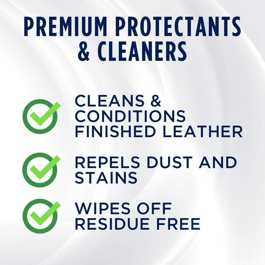 303 Products Leather 3-In-1 Complete Care - Cleans, Conditions, & Protects - Helps Prevent Fading & Cracking - Rinse Free Formula - Repels Dust, Lint, & Staining, 16 fl. oz. (30218CSR) Packaging May Vary