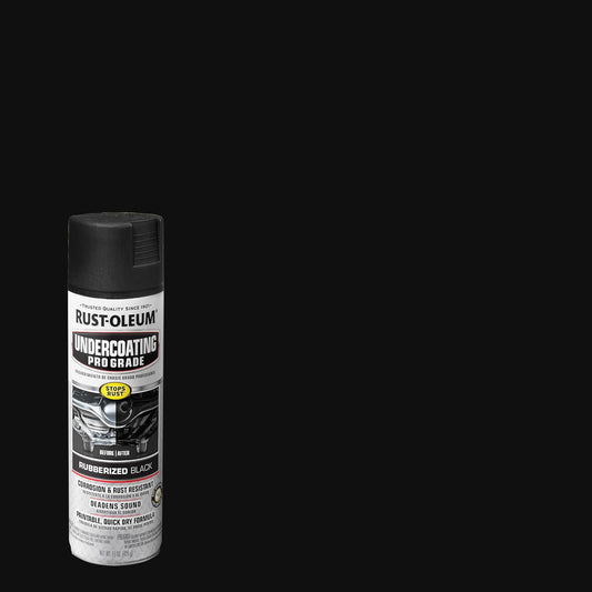 Rust-Oleum 248656 Professional Grade Rubberized Undercoating Spray, 15 oz, Black