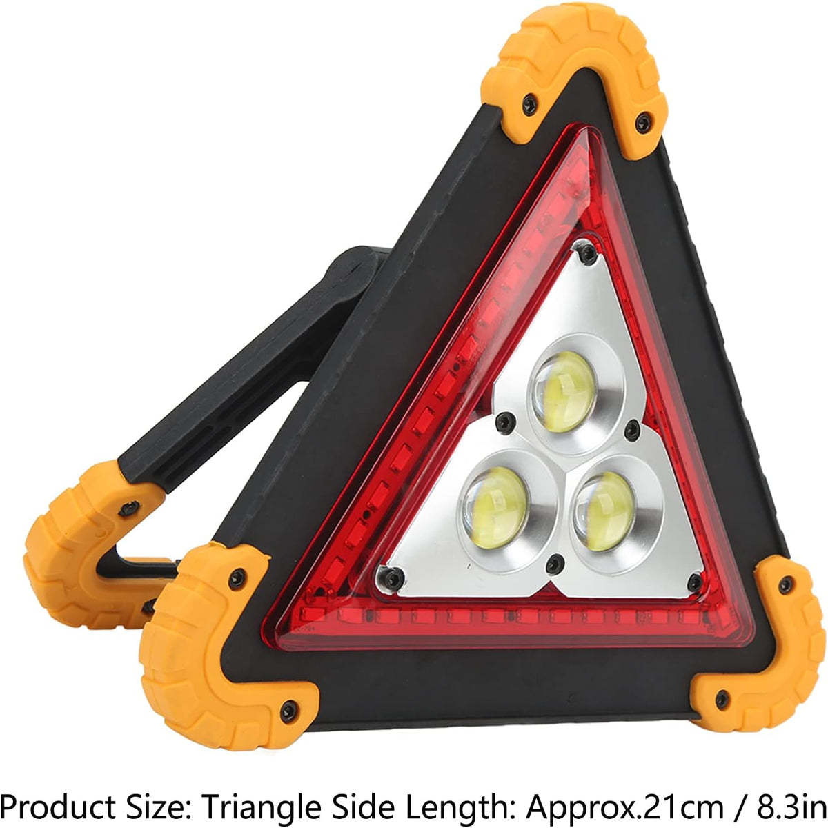 Warning Triangle Light, LED Emergency Triangle Light, Portable Multifunctional Car Warning Triangle Lamp Triangle Cob Work Light for Vehicle Truck Accident Car Repairing