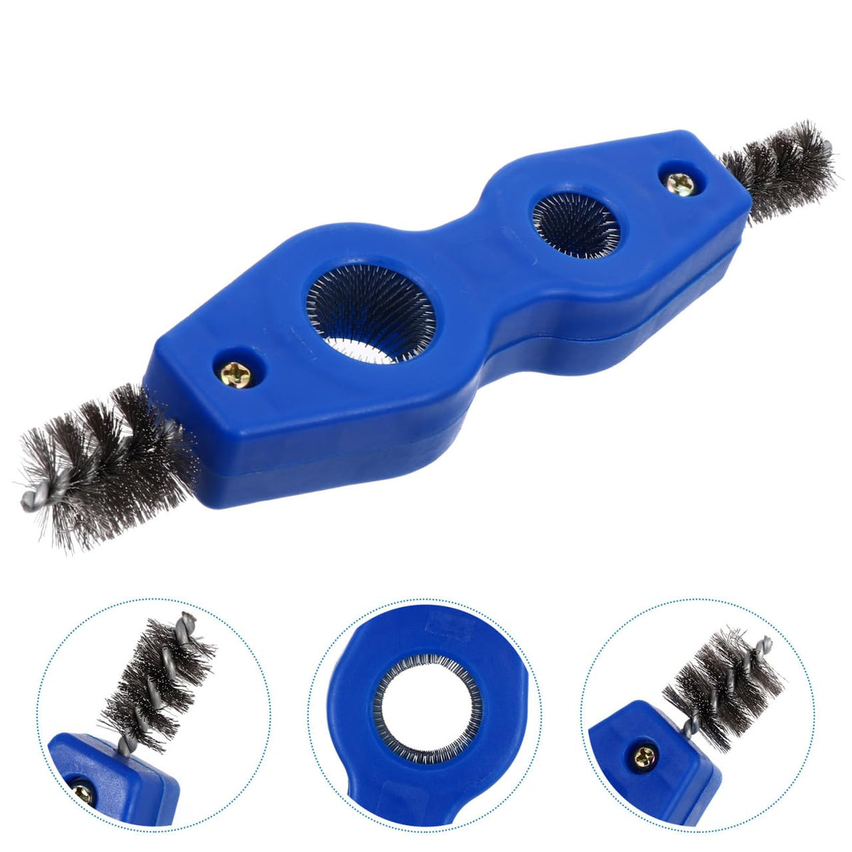 Amosfun Battery Cleaning Brush 7.48 Inch Double-Head Wire Brush Car Battery Terminal Cleaner Rust Removal Tool for Automotive Maintenance