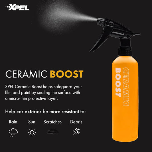 XPEL Ceramic Boost Spray Coating, 16oz - Silicon Dioxide Car Detailing Spray, Beads and Repels Water, Dust, Lint, and Protects Against Debris - Safe for Cars, Trucks, Motorcycles, RV's & More