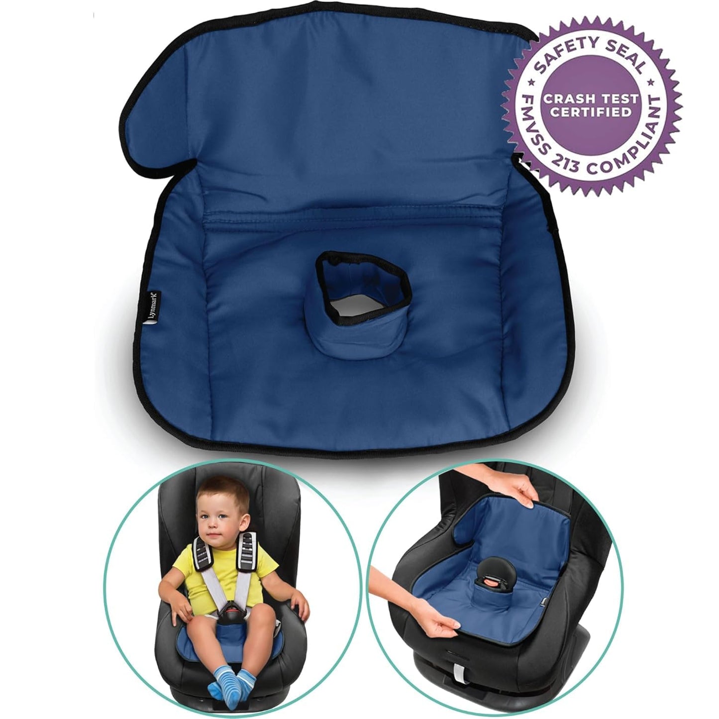 Lynmark® Potty Training Car Seat Protector Cover - Waterproof Soft Piddle Pads for Toddlers and Baby Carseat - Travel-Friendly Universal Washable Liner Mat for Spills, Nappy Leaks, Accidents - Black