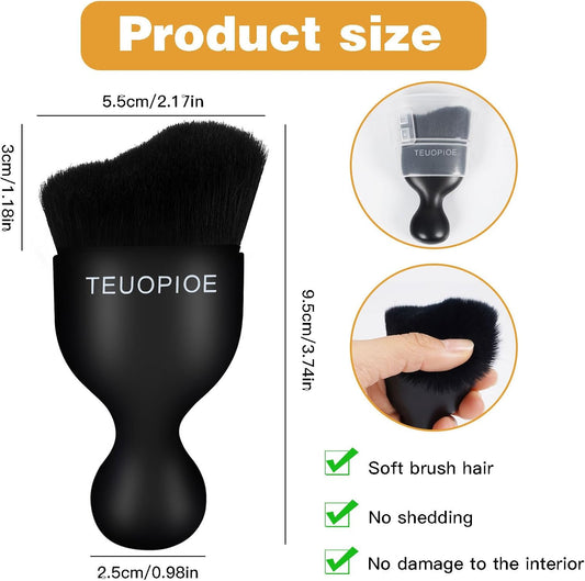 Car Interior Cleaning Brush, Car Duster Interior,Car Detailing Brush Dusting Brush,Car Interior Cleaning Tool, Auto Soft Hair Car Brush,Auto Interior Dust Brush for Air Vents(Brown)