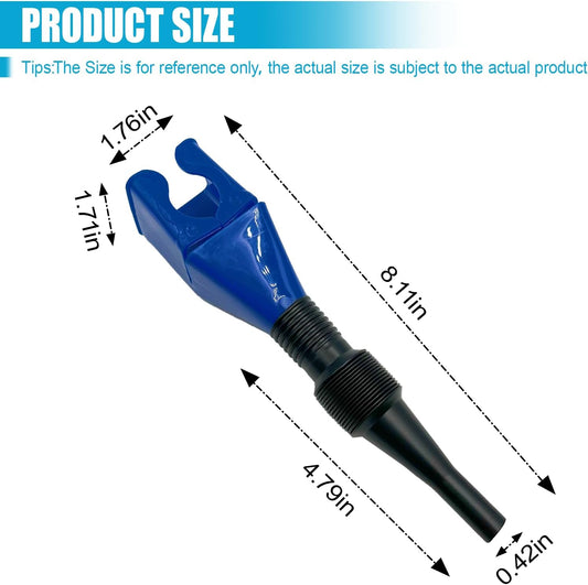 Flexible Car Fuel Funnel, Retractable Plastic Automotive Oil Exchange Funnels, Foldable Clasp Gasoline Funnels, Universal Draining Tool for Cars and Motorcycles (Red)