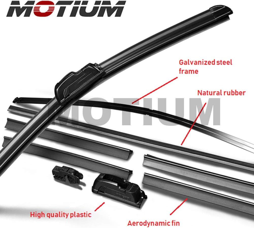 OEM QUALITY Premium All-Season Windshield Wiper Blades (22"+22" pair for front windshield) - Colors B