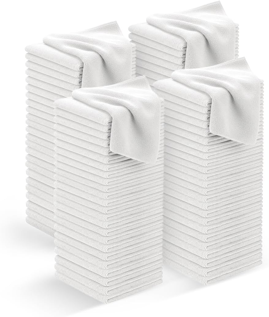 Avalon Towels Microfiber Cleaning Cloths (Value Pack of 36) - Size 16 x 16 Inches, Highly Absorbent Cleaning Rags, Lint Free, Reusable and Washable, Microfiber Towels for Cars