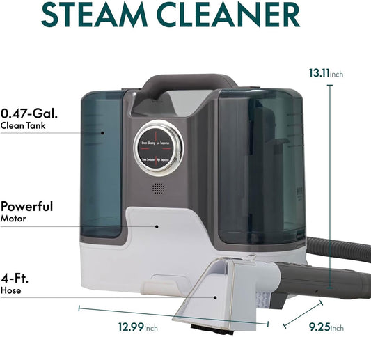 Small Car Seat Carpet Cleaner Machine for Home,Portable Hand Held Carpet Cleaner, Cars Steamer for Auto Detailing, Upholstery Furniture Steam Cleaners for Mattress Area Rugs Couch Sofas (White)