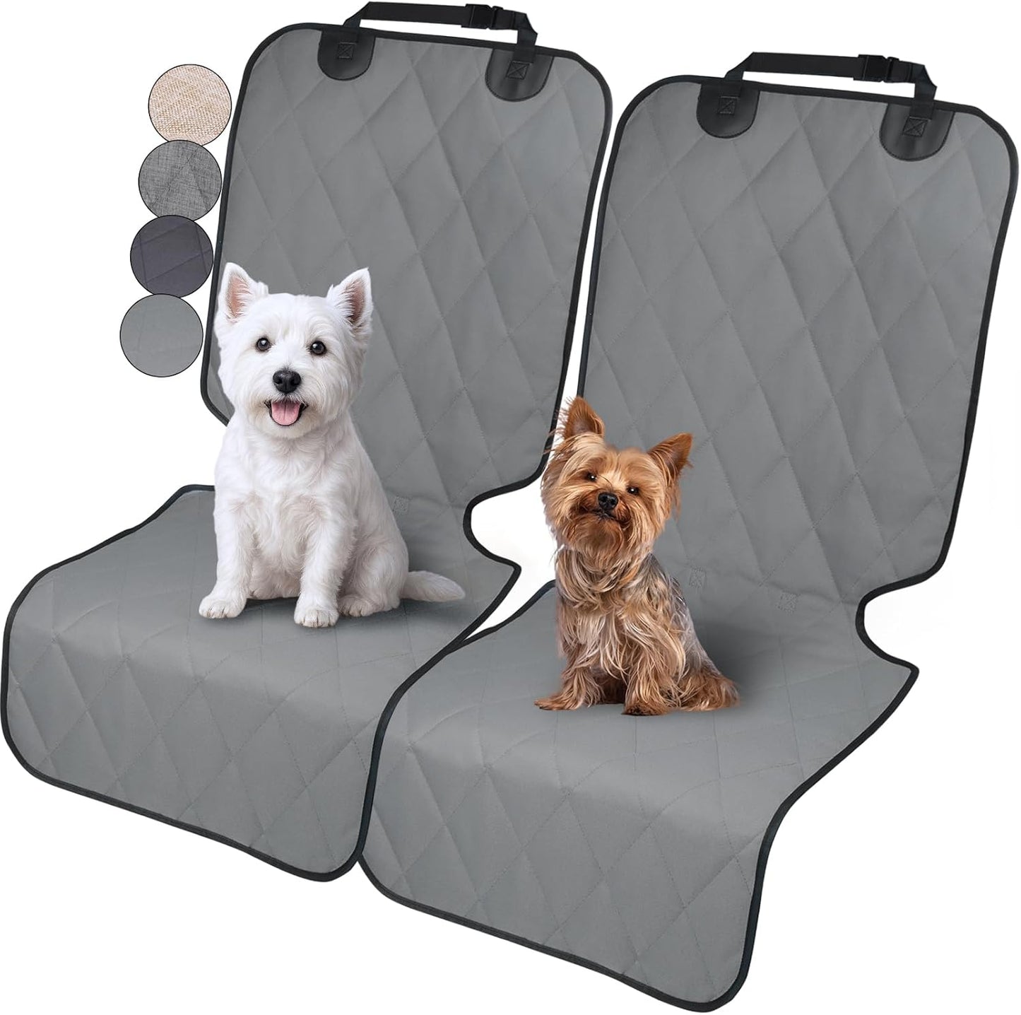VIVAGLORY Dog Front Seat Cover Seatflex Car Seat Protector for Dog, Car Cover for Pet, Front Single Bucket Captain Chair Protector, Standard, Black, 1Pack
