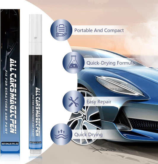 3Pcs Magic Car Scratch Removal Pen, All Cars Magic Pen for Car Scratches, All Color Car Paint Repair Magic Pen Set, Quick Fix for Scratches and Paint Damage