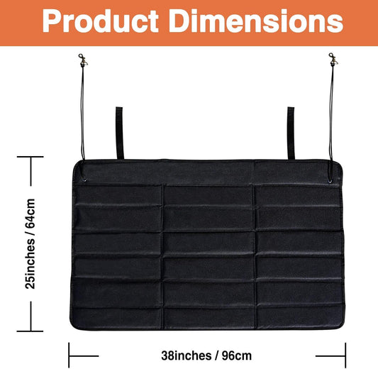 Ultra Large Rear Bumper Protector for Cars 38 x 42.5 inches SUV Cargo Liner Prevent Scratches from Suitcases and Pets Black
